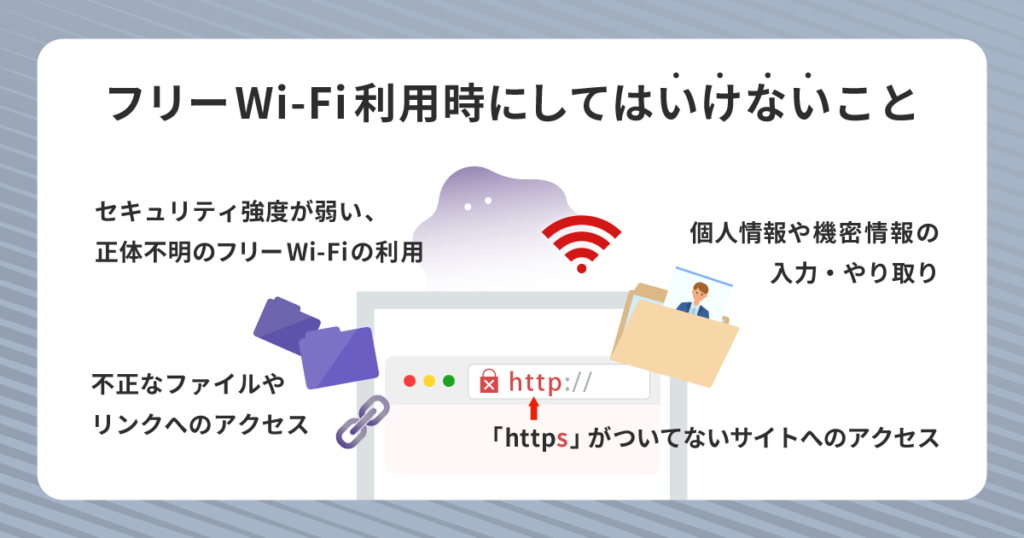 フリーWi-Fi利用時にしてはいけないことは?