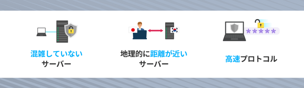 VPNが遅いときの対策①サーバー・プロトコル設定を見直す